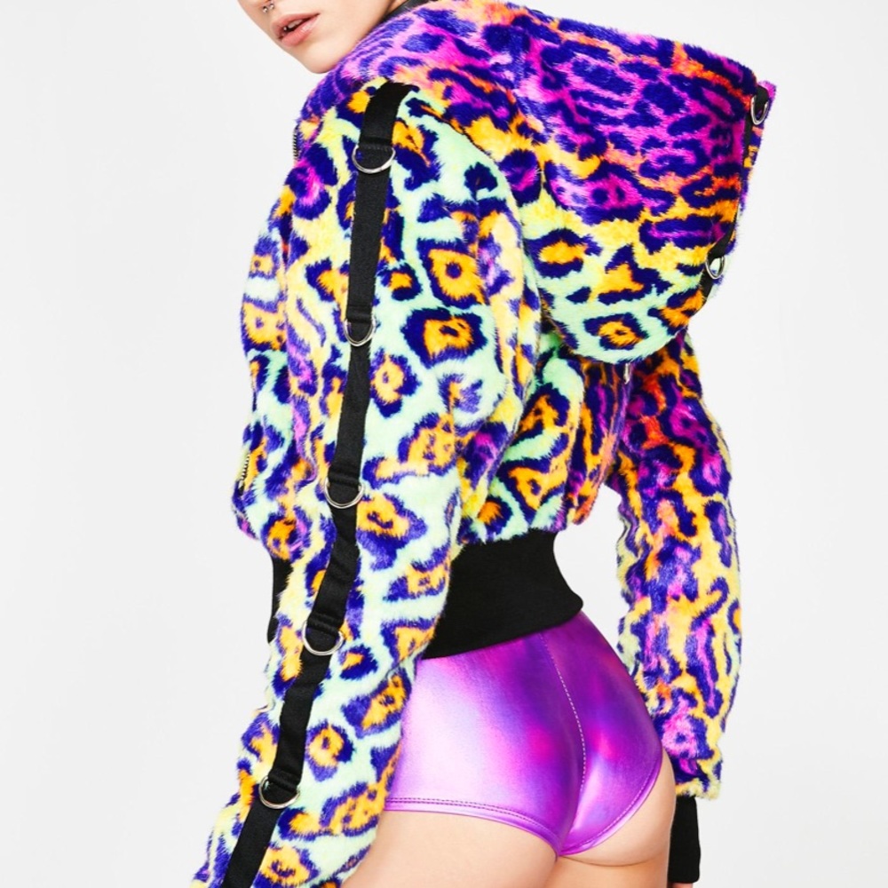 ISO Club Exx leopard print bomber